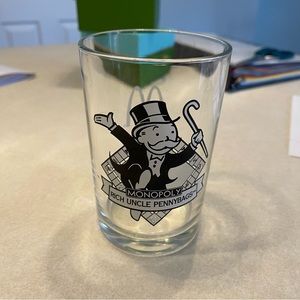 Vintage 1996 McDonalds Monopoly Rich Uncle Pennybags Glass AUCT#10252.